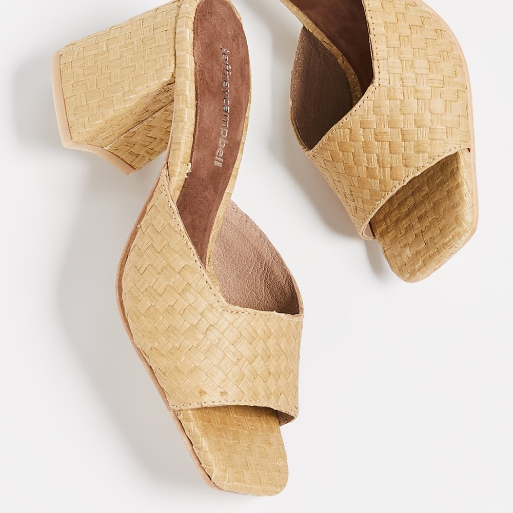 Jeffrey Campbell Melange 2 Block Heel Slides New!